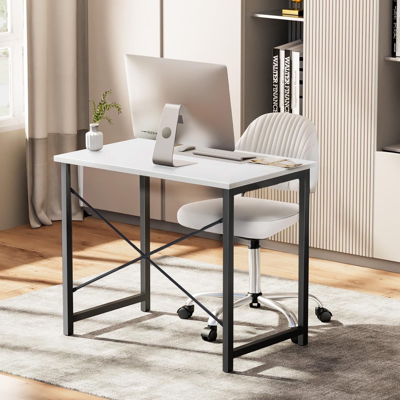 Sweetcrispy 32-Inch Small Computer Desk | Modern Minimalist Design