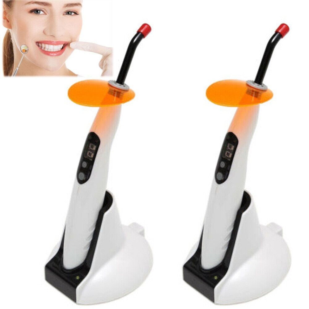2PCS Dental Equipment LED Curing Light Wireless Rechargeable For Woodpecker
