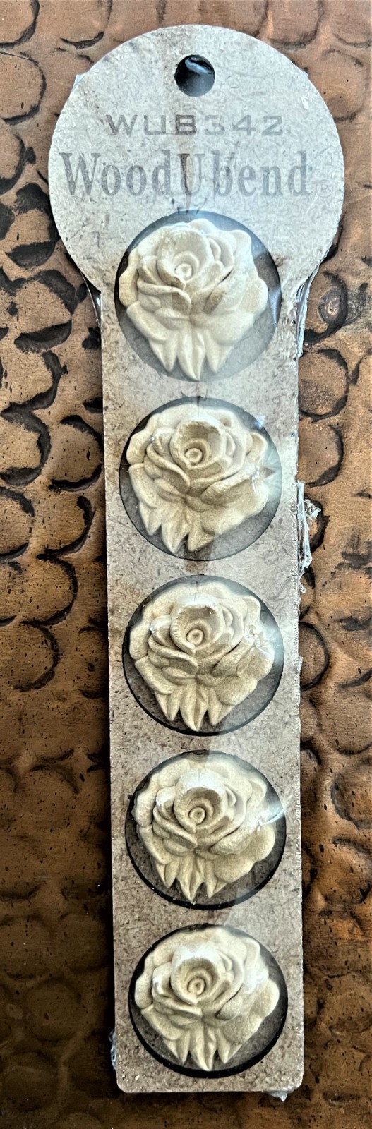 WoodUbend WUB0342 Small Roses Set of 5 Heat Bendable Floral Appliques New