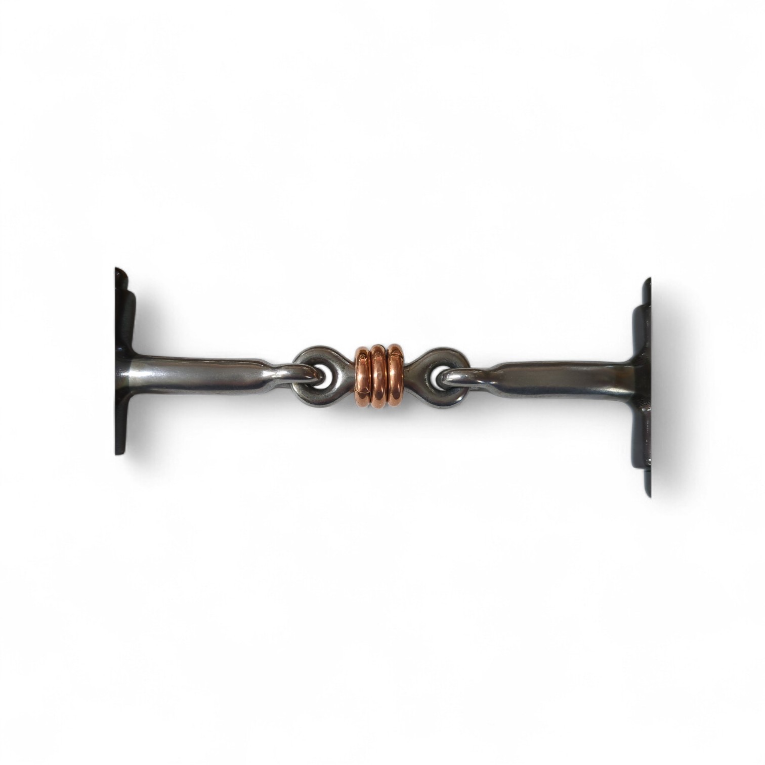 Dutton Bits D-Ring Smooth Dog Bone Snaffle Bit 5" Tig Dots Rings