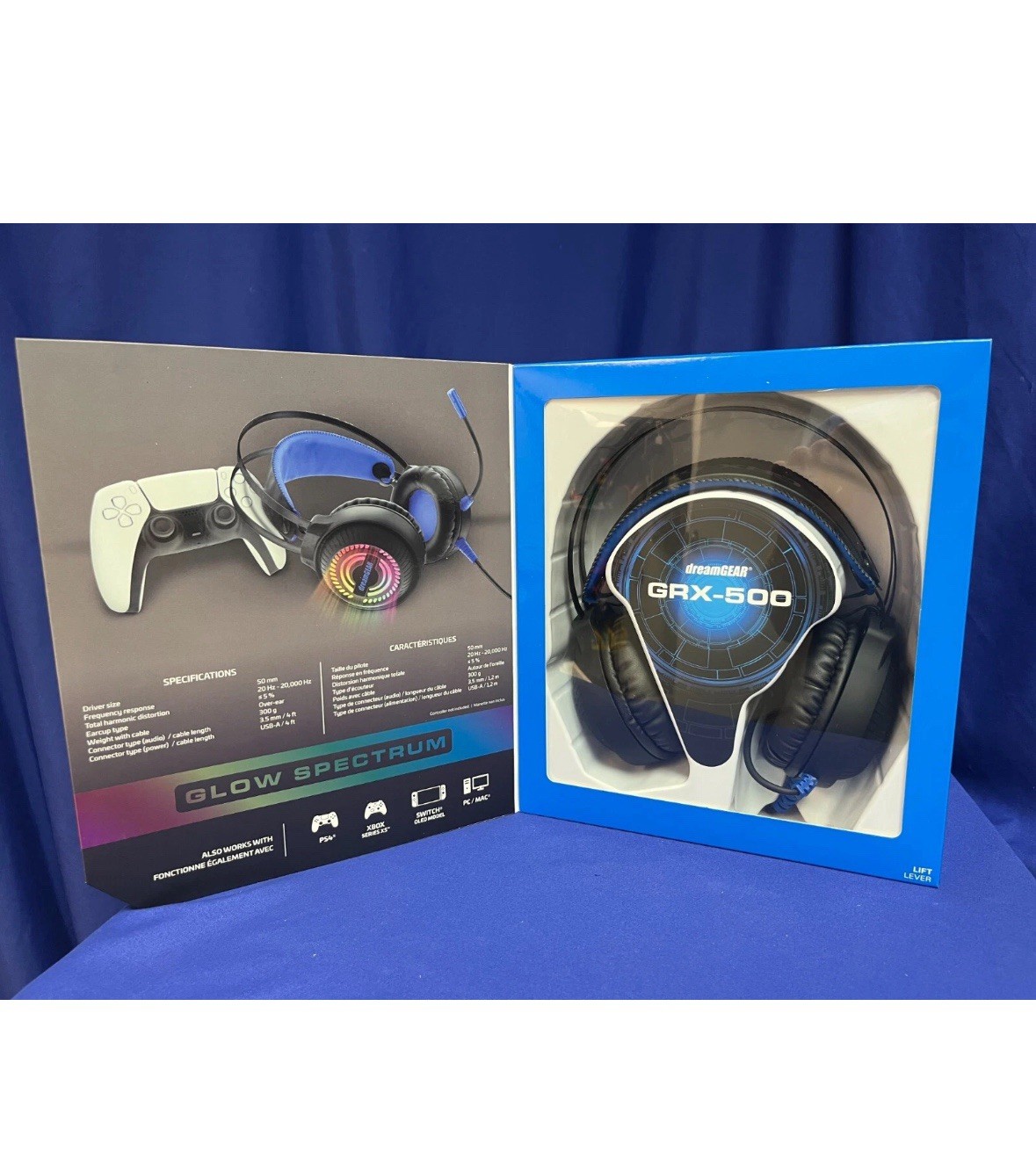 dreamGEAR GRX-500,  RGB Gaming Headset for Playstation 5, Xbox Series X, PC -NEW