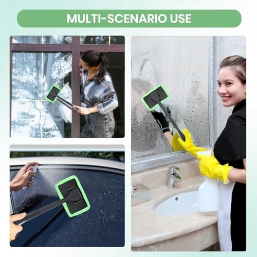 6PCS Windshield Cleaning Tool Car Window Cleaner with 5 Reusable and Green