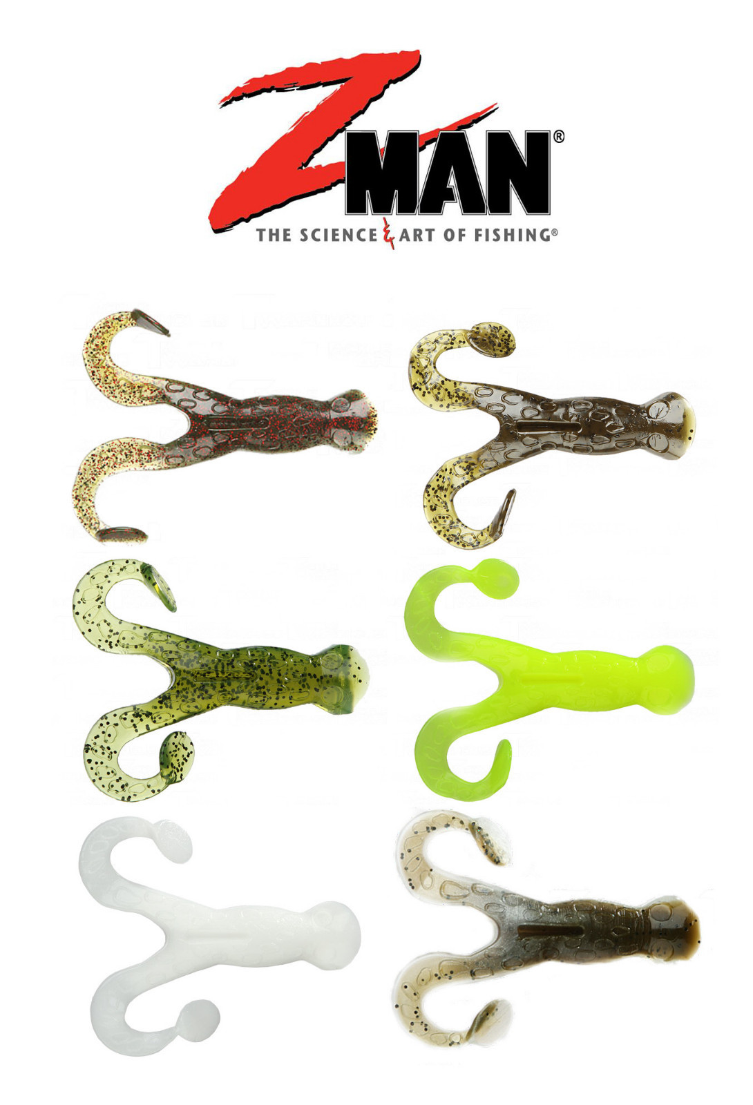 Z-Man Pop FrogZ 4 inch 4 pack Soft Body Frog Creature Fishing Lure ZMan Baits