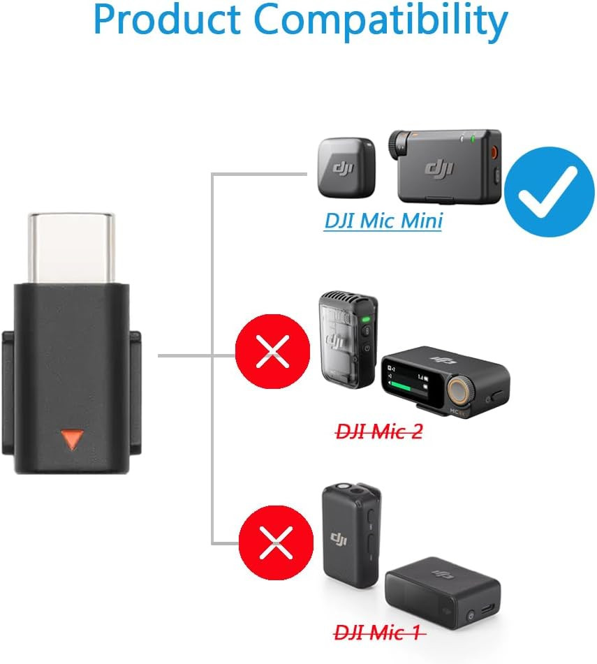 Imusk Original OEM USB-C Adapter for DJI Mic Mini Receiver