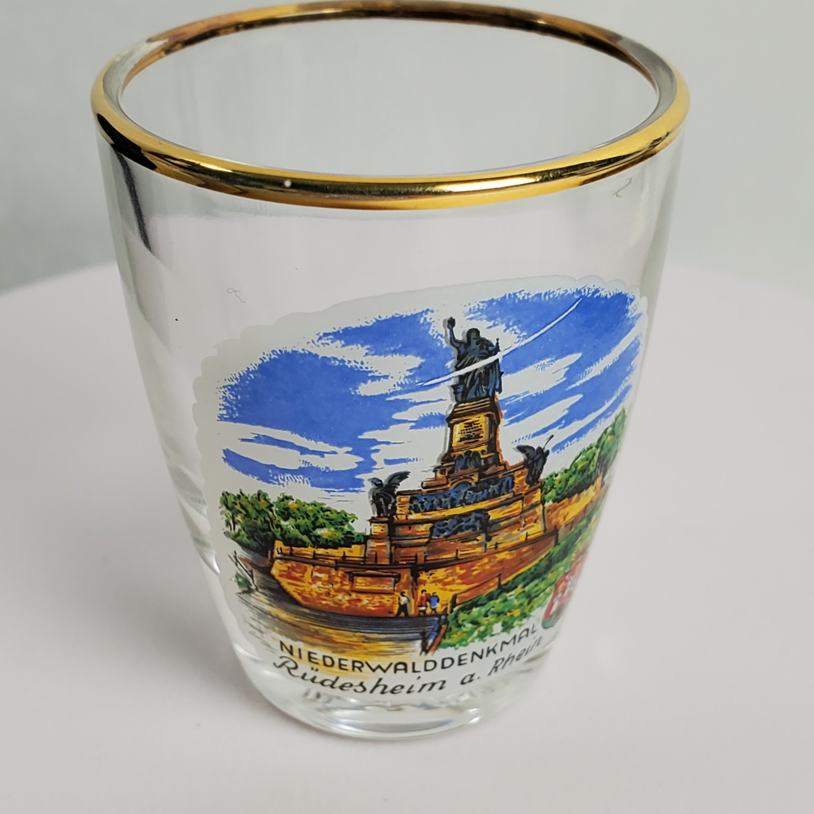 Niederwalddenkmal Rudesheim A Rhein Shot Glass Collectible Souvenir Barware