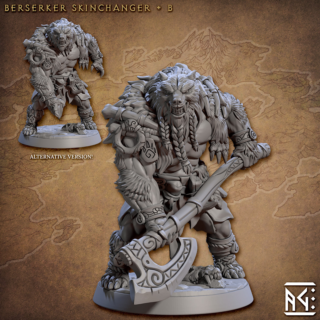 Norse Berserker B - Bear Form - Barbarian - Artisan Guild - Dungeons and Dragons