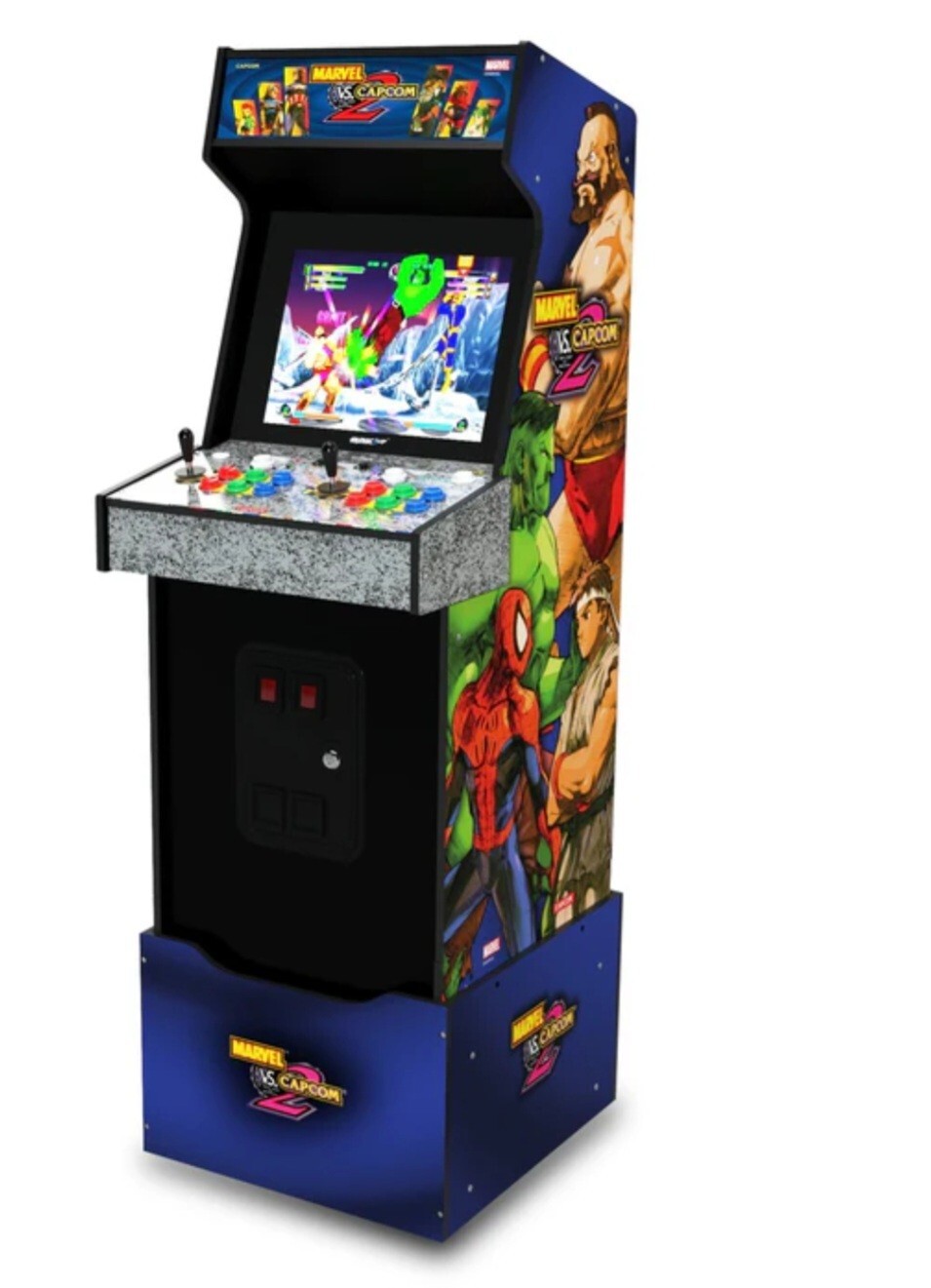 Marvel vs Capcom 2 Arcade 1up Features 8 Classic Titles Riser &Lit Marquee..