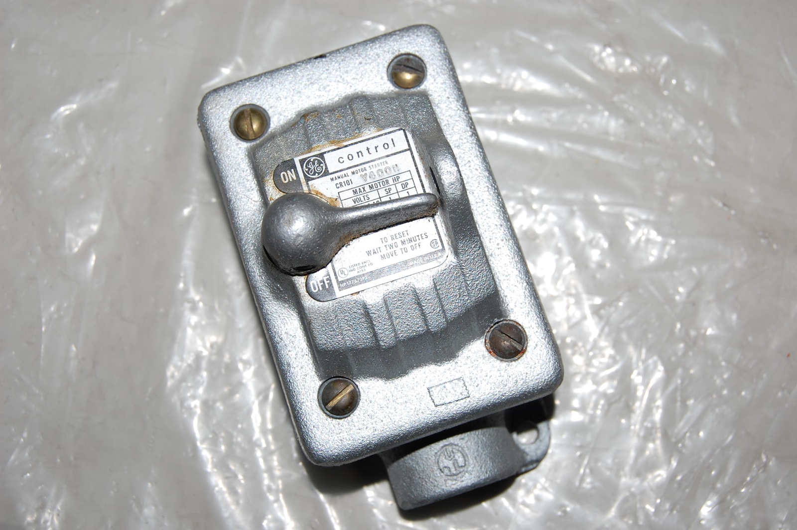 GE Y400H MANUAL MOTOR CONTROL