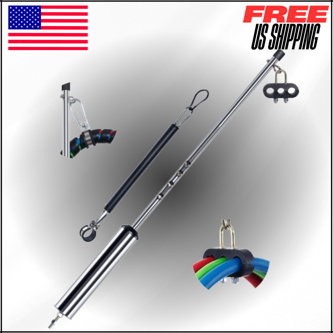 40” Swivel Pogo Stick W 16" Tender Spring for Truck, Air Brake Line & Electric
