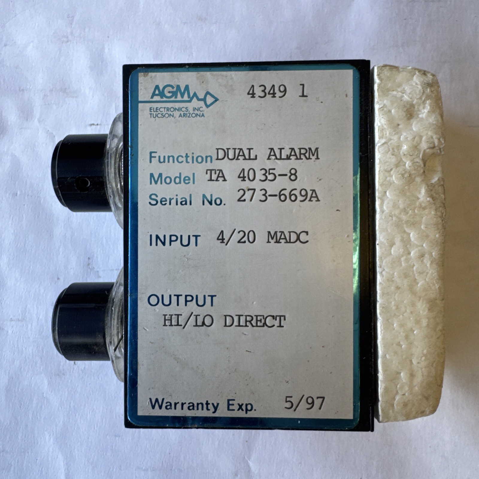 AGM Electronics TA 4035-8  Dual Alarm  4/20 MADC
