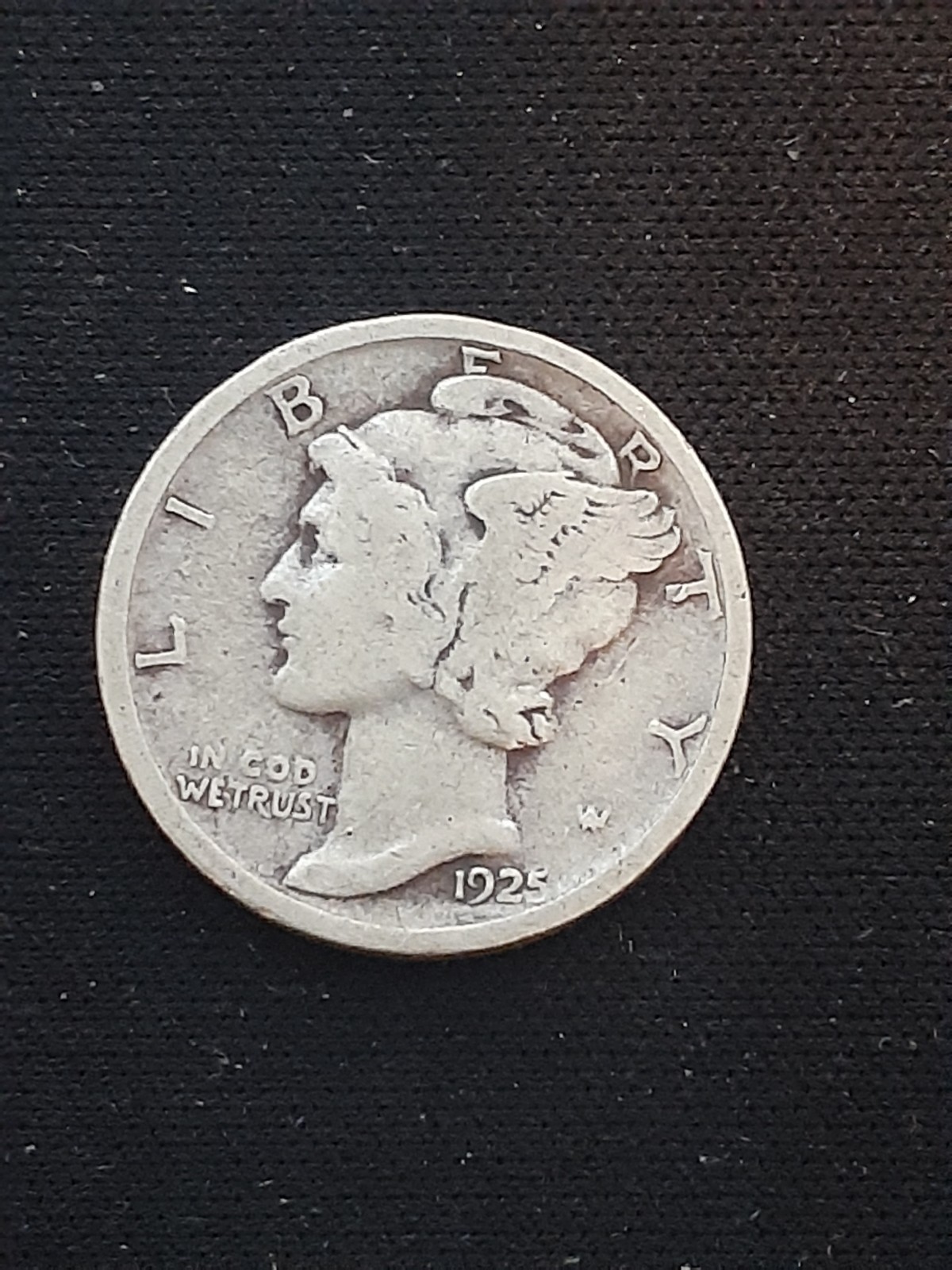 1925 MERCURY DIME    SILVER    FINE