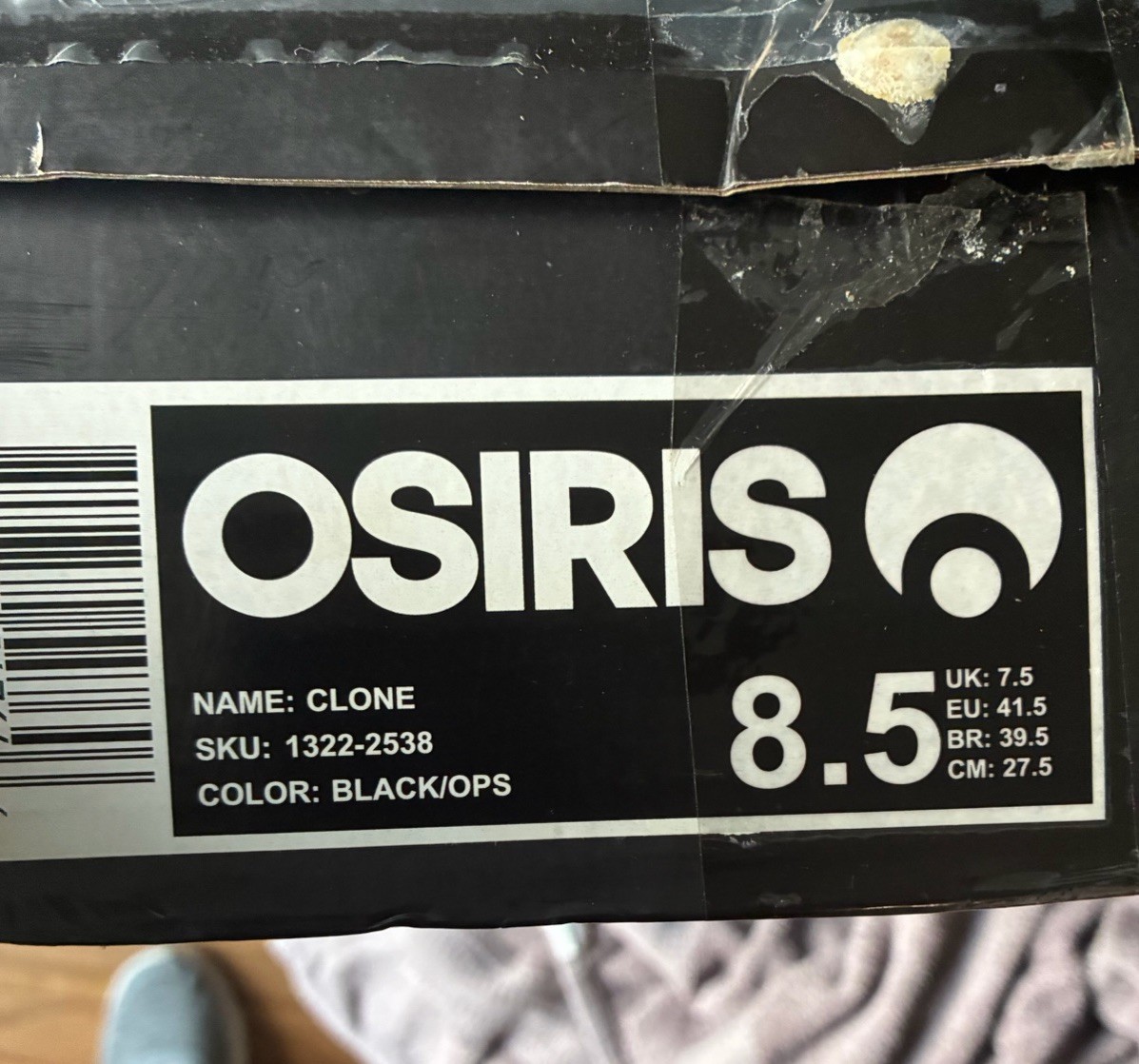 Osiris Clone Men's Skateboarding Shoes Black Medium US Size 8.5 SKU 1223458
