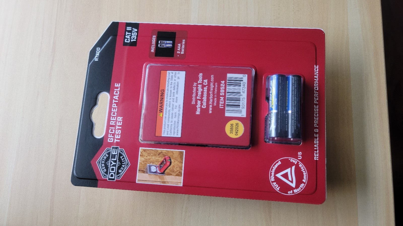 Doyle GFCI Receptacle Tester With Backlit Lcd Screen