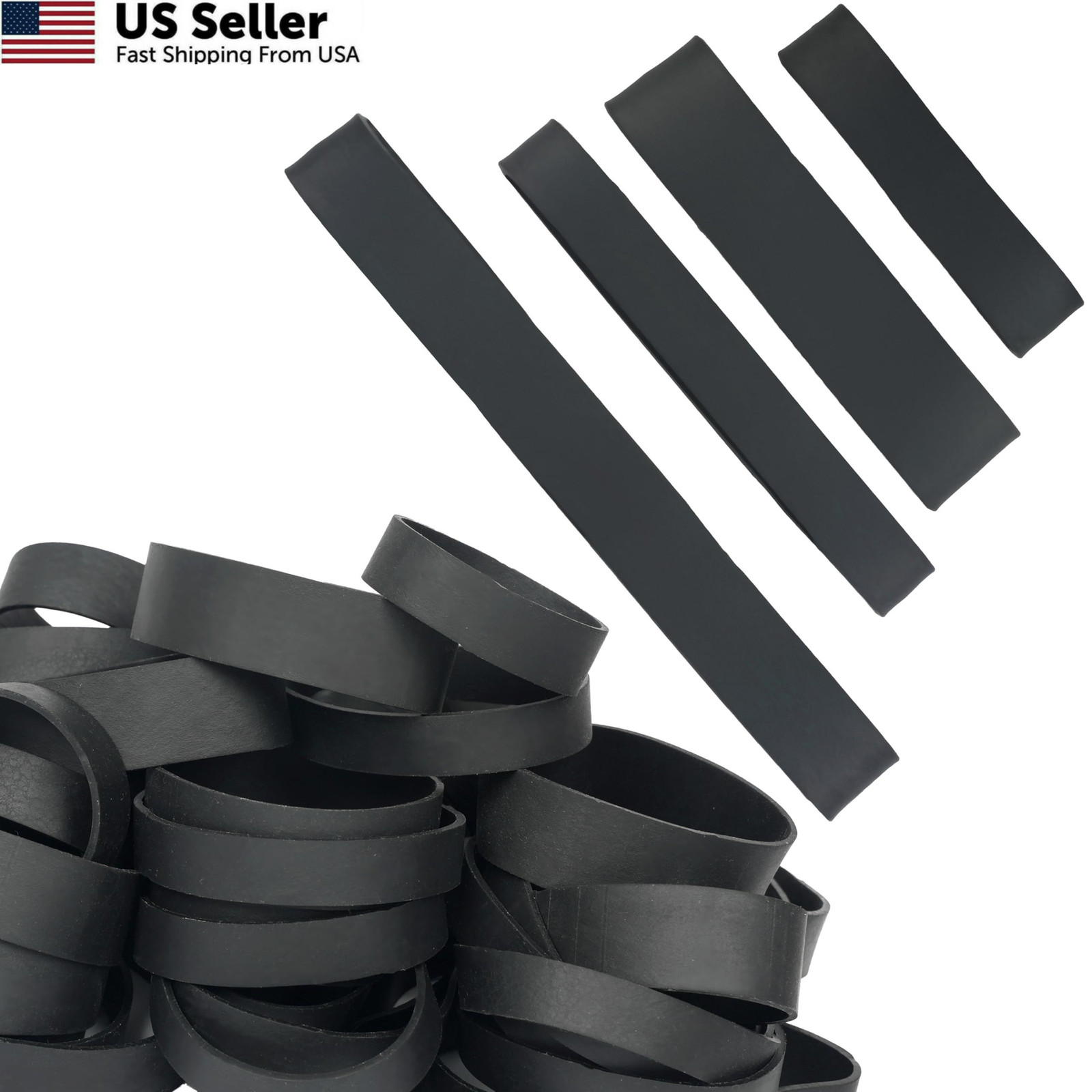 HAIDIBAO-Rubber Bands Assorted Sizes Black Mixed wide Elastic for
