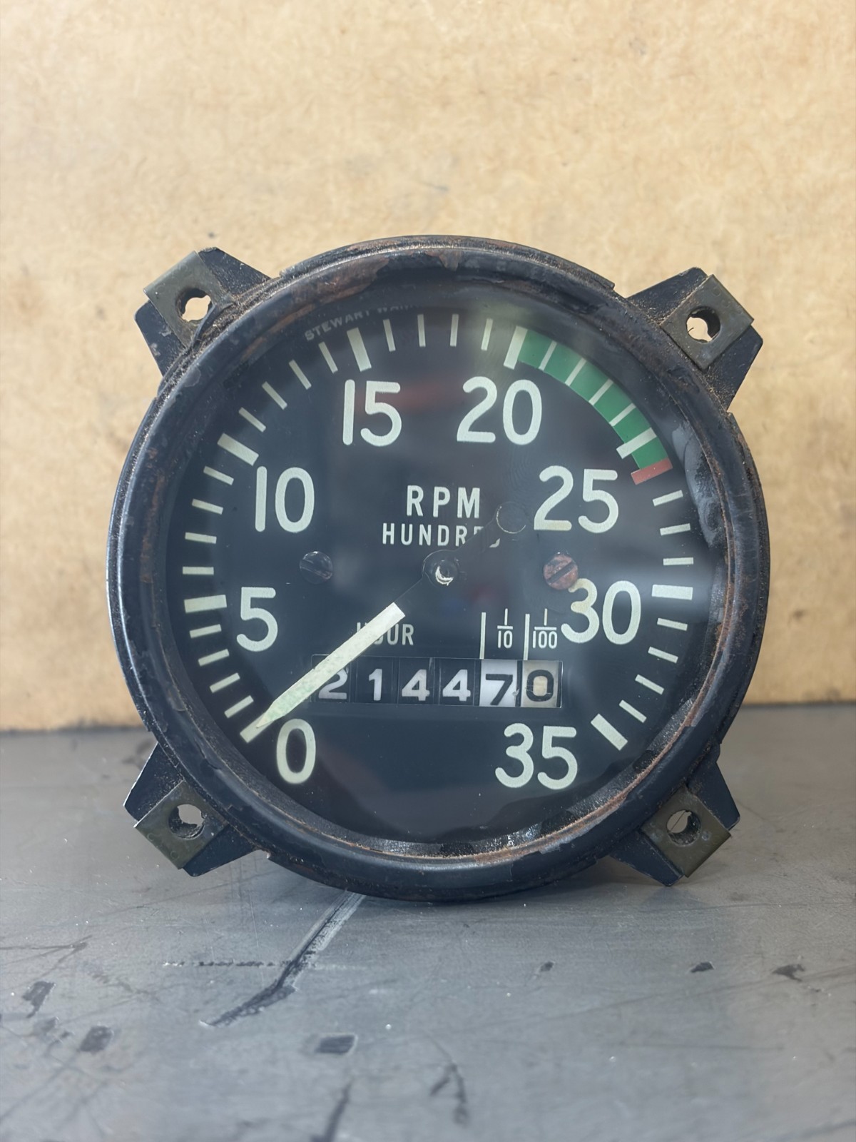 Standard Aircraft RPM Gauge 0-3500 RPM / Part Num. Unknown