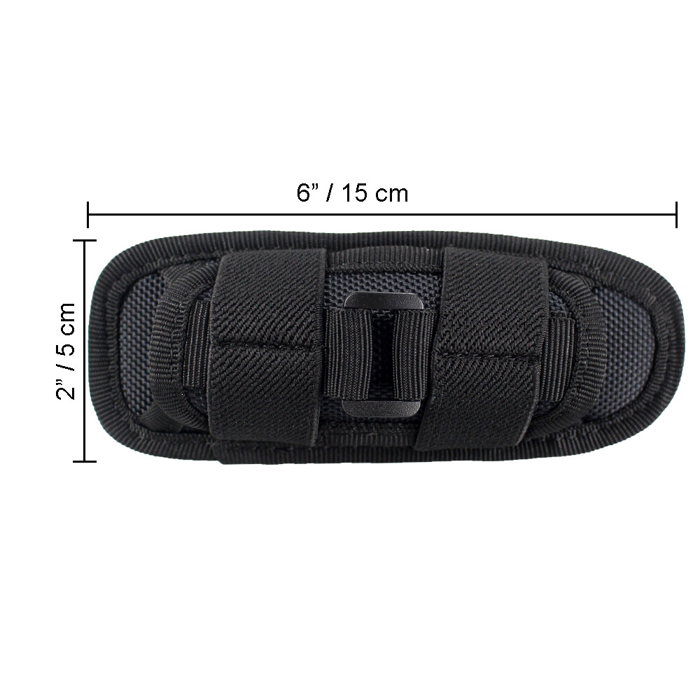 LED Flashlight Holder Carry Belt Pouch Nylon Holster Torch 360 Degrees Rotatable
