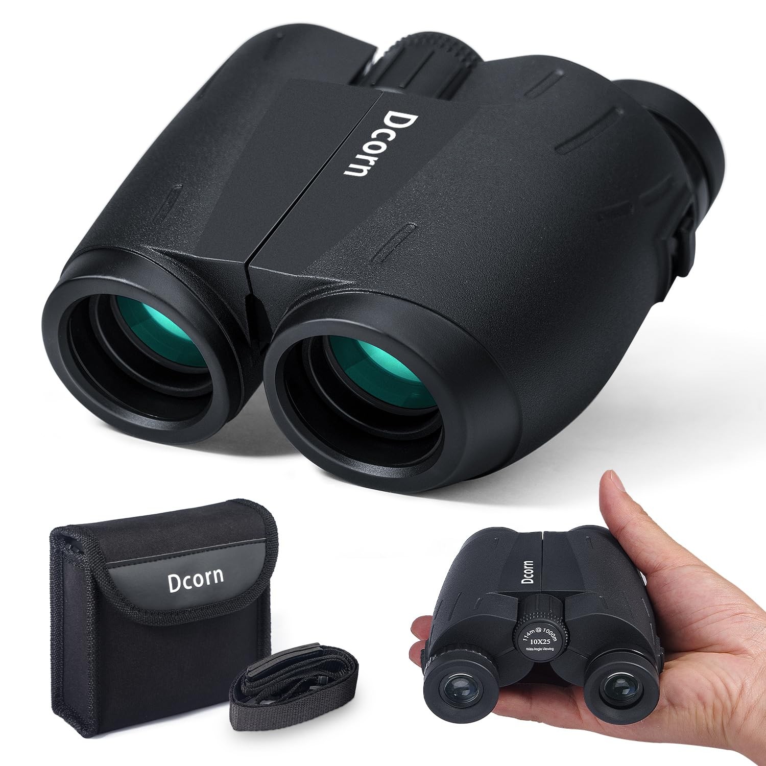 10x25 Binoculars for Adults and Kids, Compact Travel Binoculars for Bird Watc...
