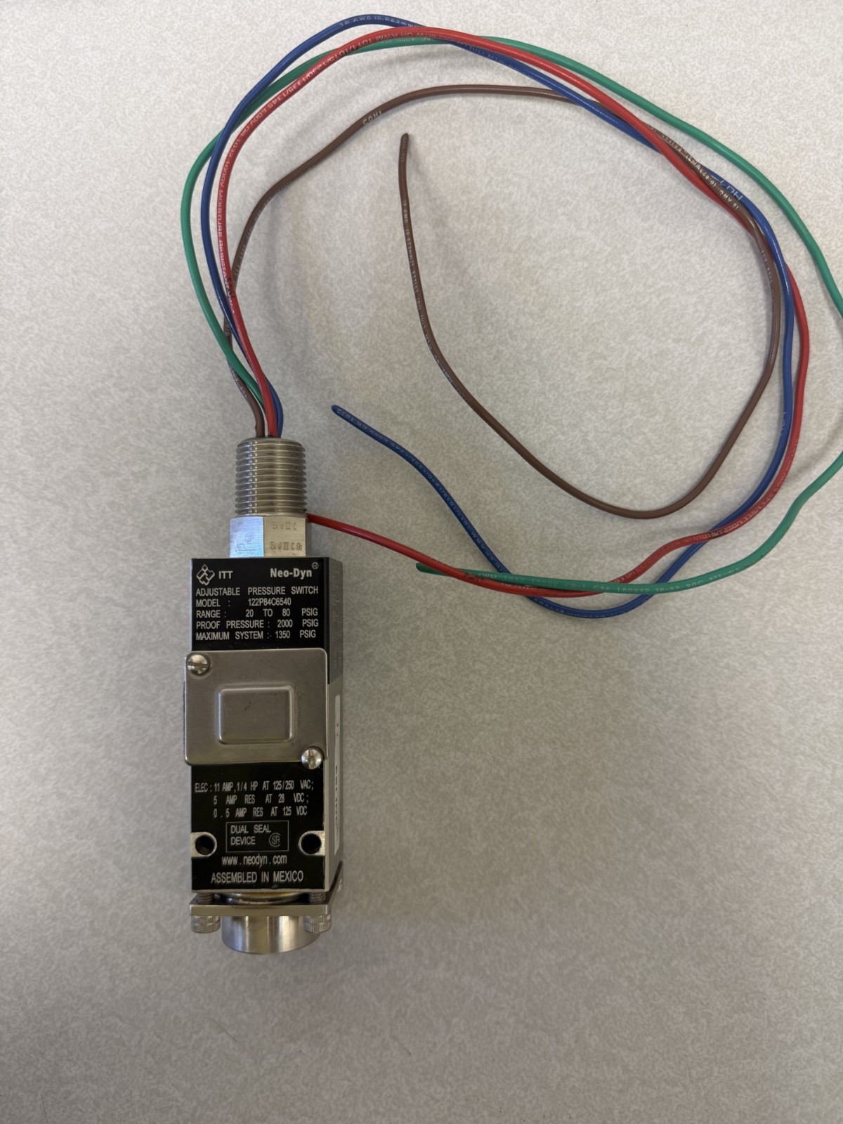 Neo-Dyn 122P84C6540.  Adjustable 20-80 PSIG.  Used in perfect working condition