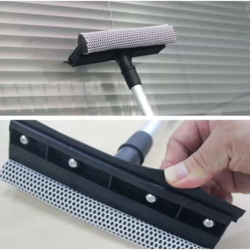 Adjustable Extendable Car Windshield Cleaner with Sponges Rubber Squeegee,Brush.