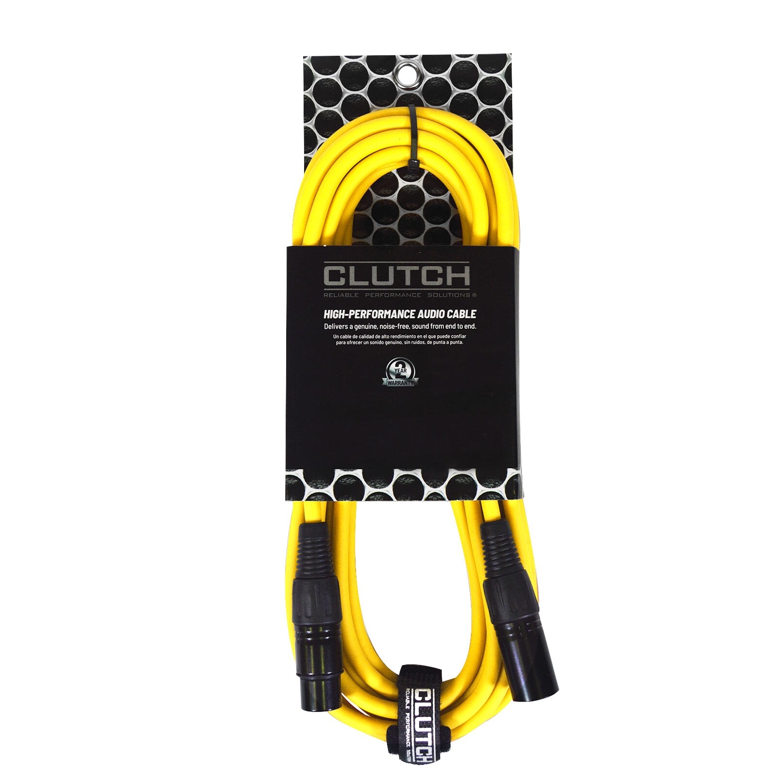 Clutch 10' Yellow Sure-Fit XLR Female to XLR Male Microphone / Speaker