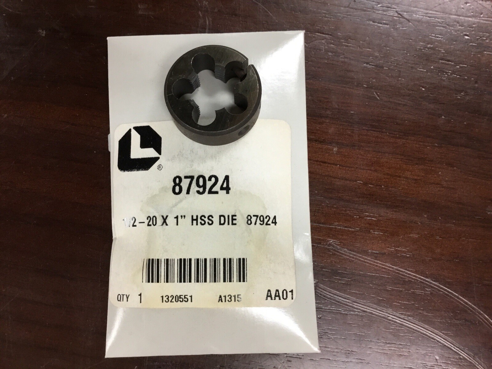 Threading Die 1/2-20 X 1” HSS DIE 87924