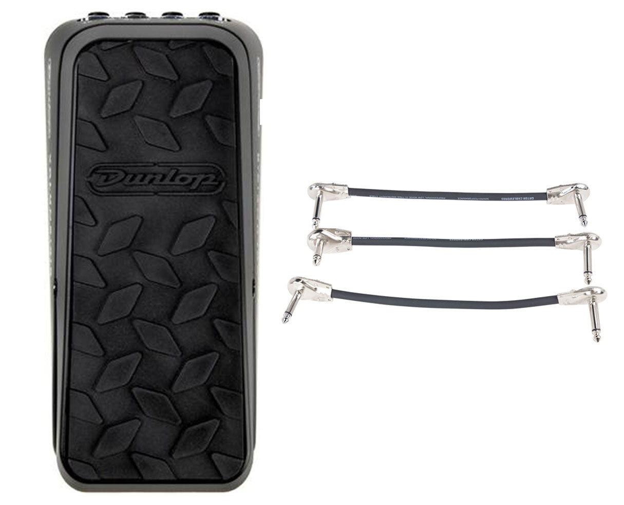 Dunlop DVP5 Volume (X) 8 Low Friction Volume Pedal + Gator Patch Cable 3 Pack
