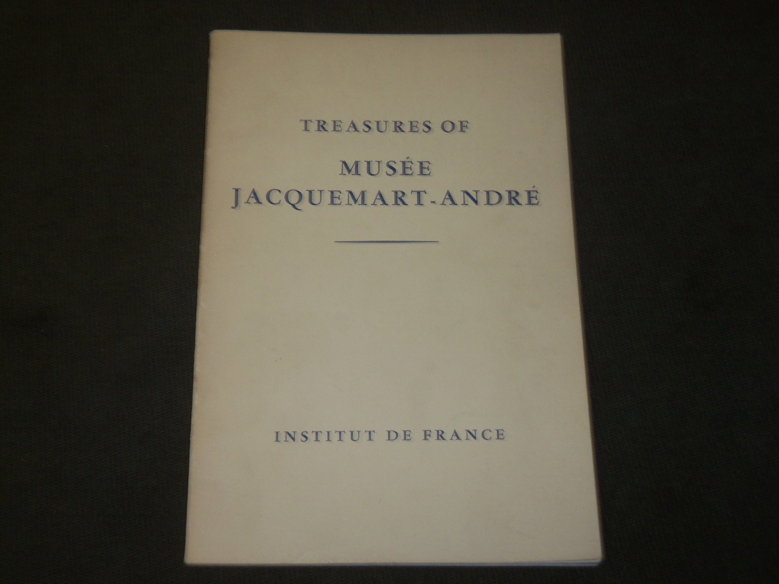 1956 TREASURES OF MUSEE JACQUEMART - ANDRE ART CATALOG - J 3629