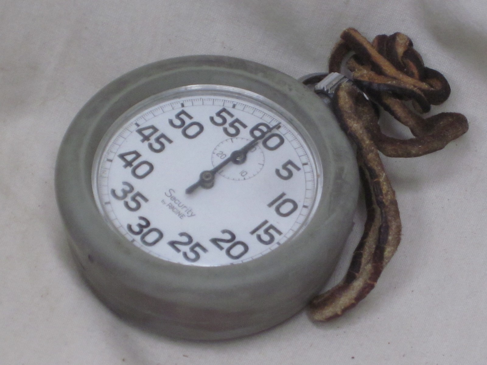 vintage Security by RACINE stopwatch timer stop watch w/ rubber case