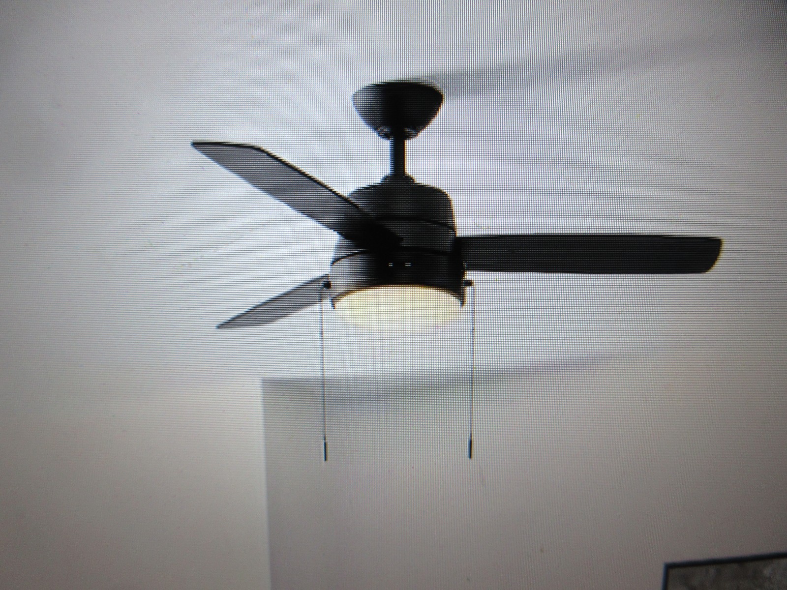 Hampton Bay Caprice 44 in. Integrated LED Indoor Matte Black Ceiling Fan w Light