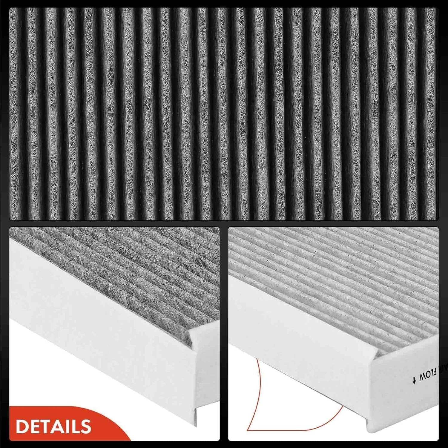 2-PC Cabin Air Filter with Activated Carbon Compatible with Ford & Lincoln -