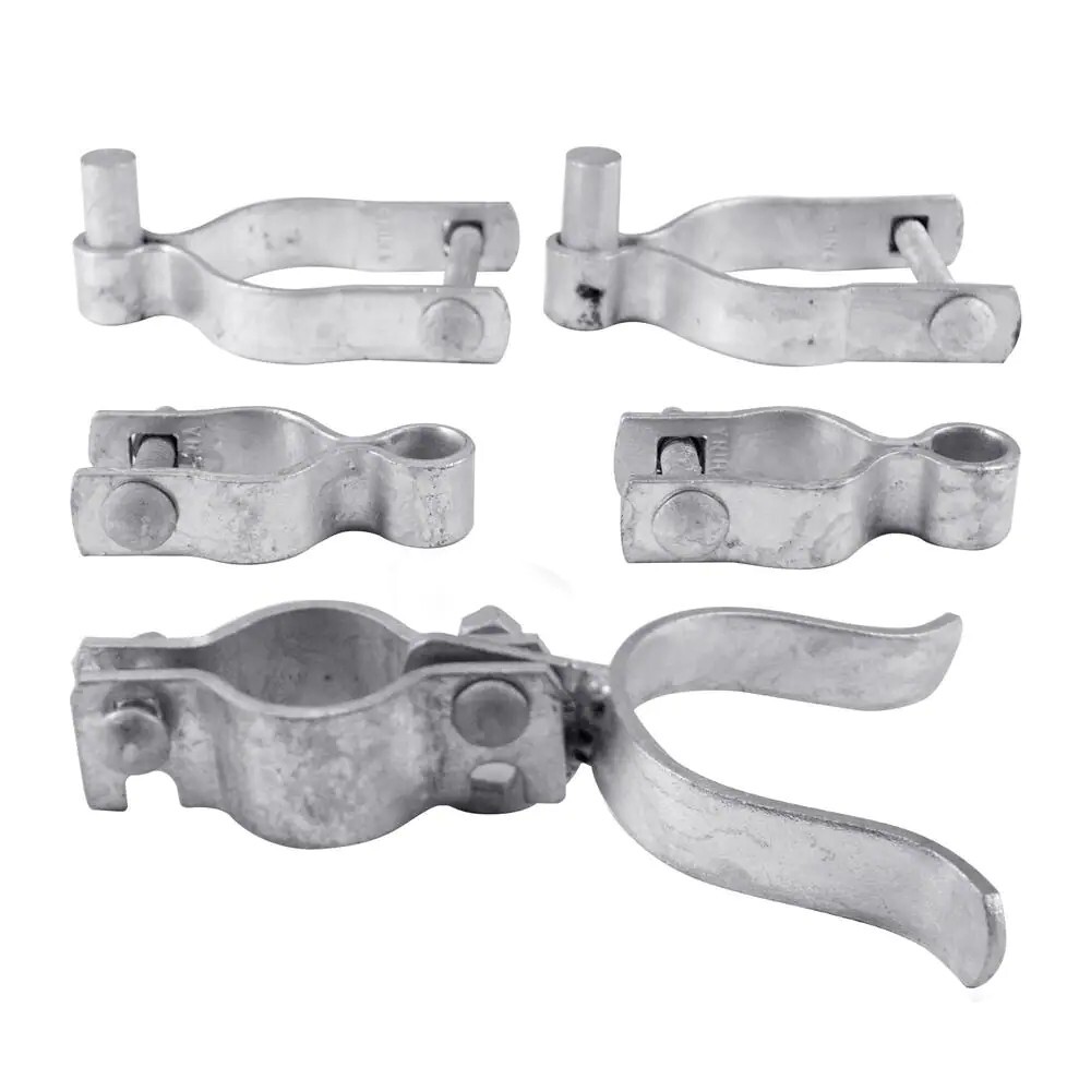 Chain Link Fence Walk Gate Hardware Set: 2-3/8" Galvanized Steel