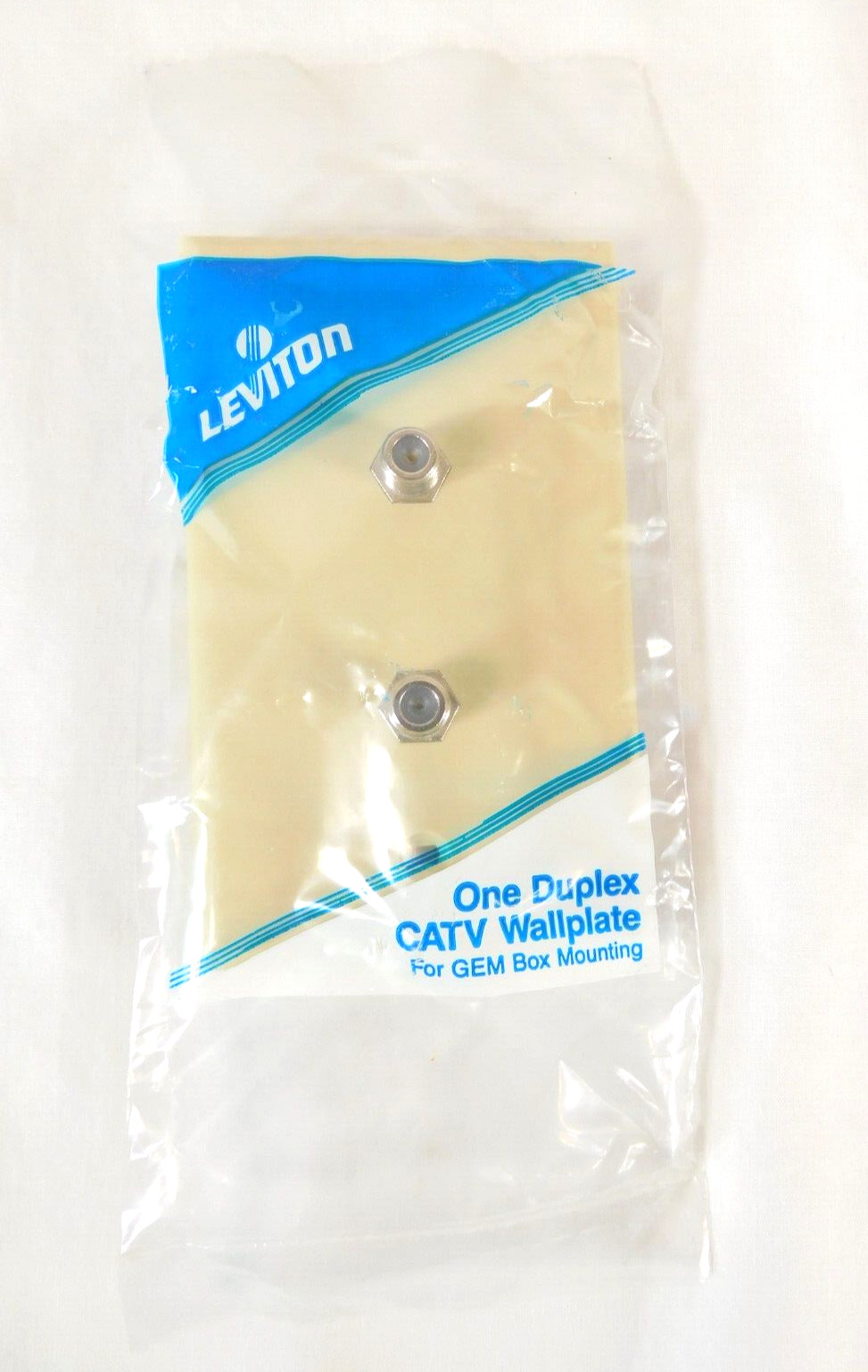 80782-I 2 F Connector Leviton Wall Plate, Standard Video, Ivory - QUANTITY OF 10