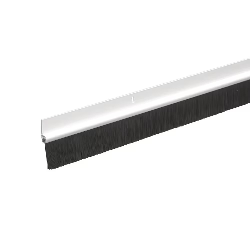 1-3/4 In. X 36 In. White Plastic and Brush Door Sweep