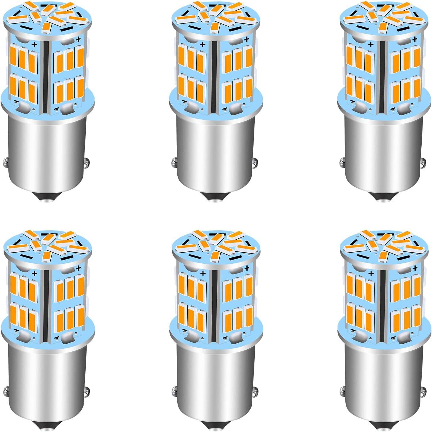 1156 LED Bulb Amber Yellow 4014 39-SMD Bayonet Single Contact Base1141 1003 7506