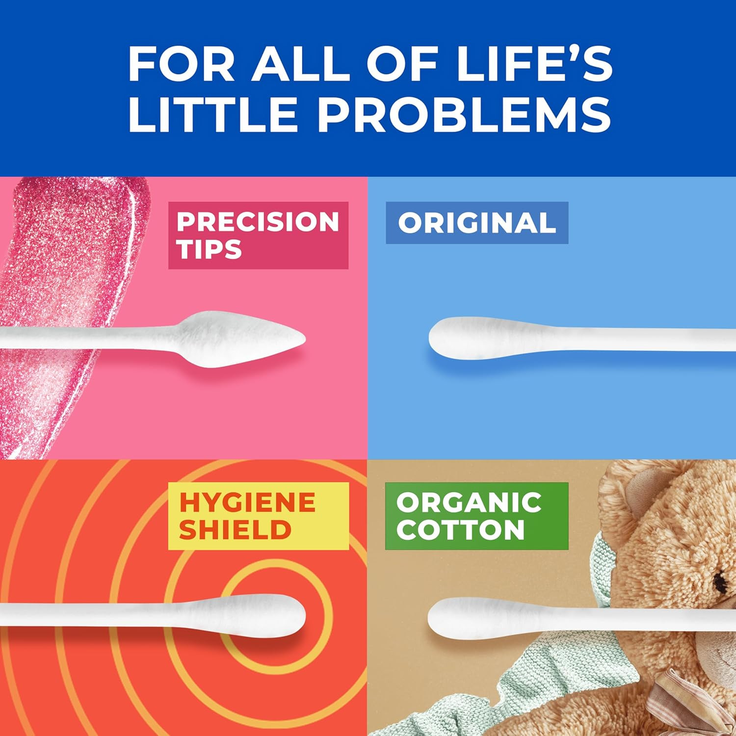 Q-Tips Cotton Swabs for Hygiene - 625 Count