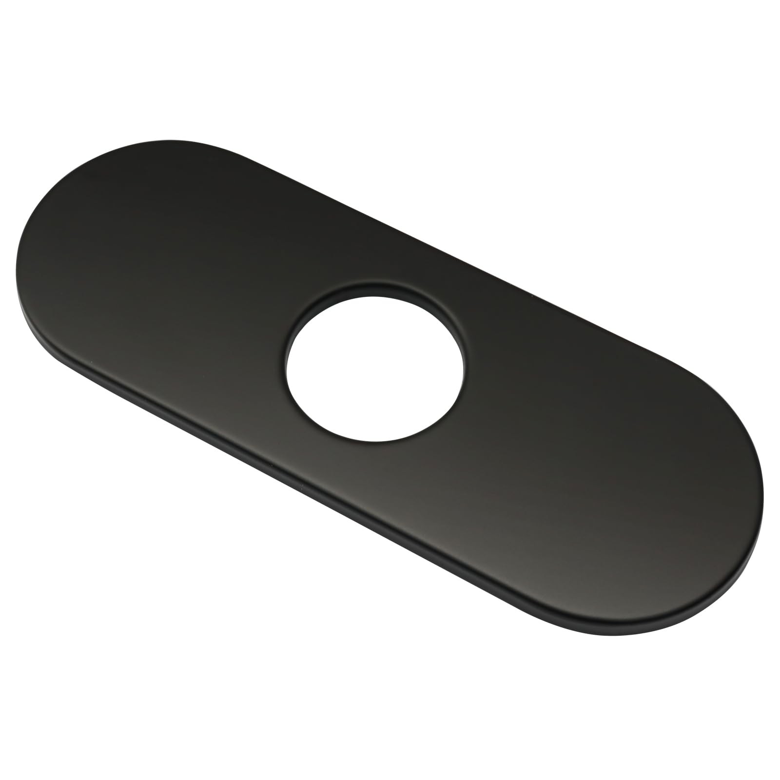 6 Inch Faucet Deck Plate, Stainless Steel Escutcheon Cover for Matte Black