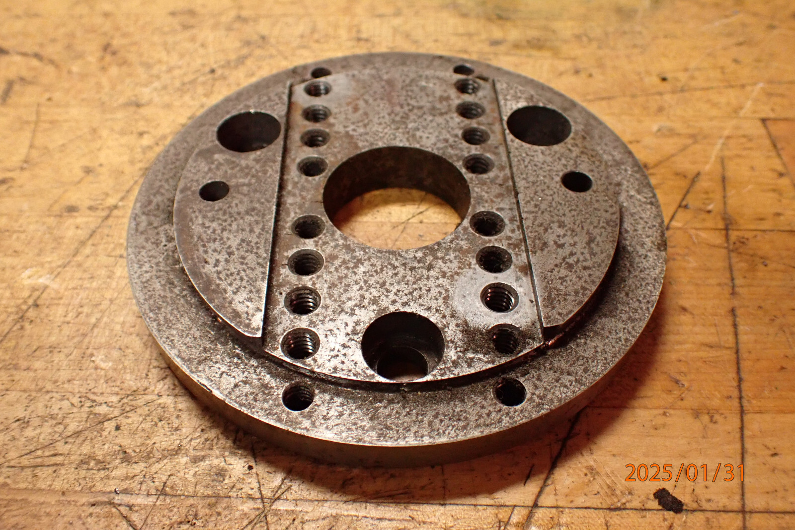 ROUND FACEPLATE POSSIBLE MACHINIST GRINDER GRINDING SPIN FIXTURE PART