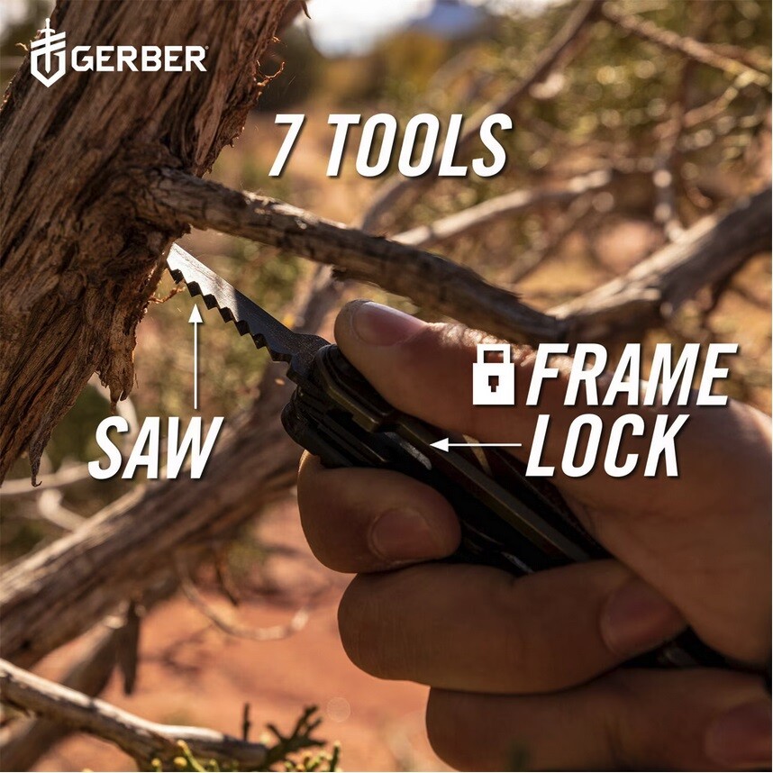 GERBER ARMBAR SCOUT COMPACT MULTI-TOOL FOLDING POCKET KNIFE 7 TOOLS