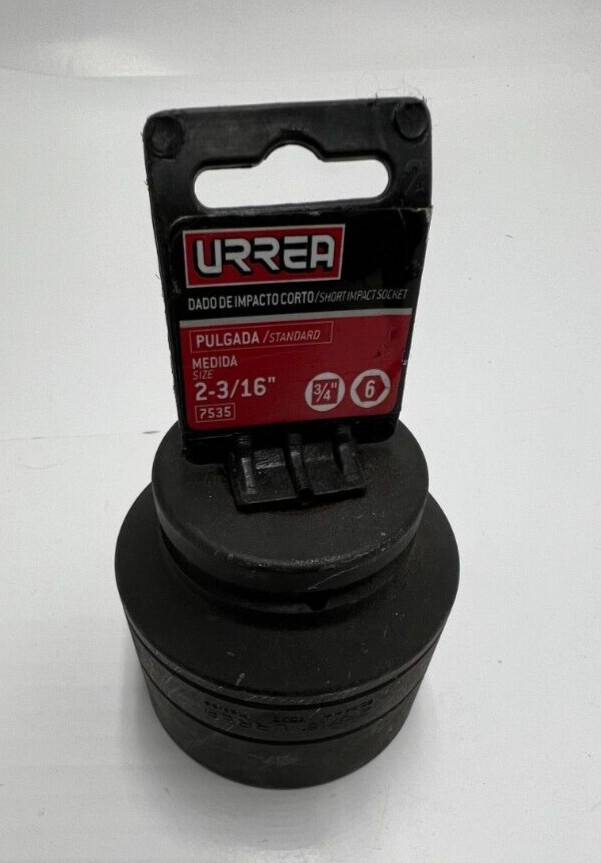 URREA IMPACT SOCKET 3/4" Drive 6 Point 2-3/16" Black 7535