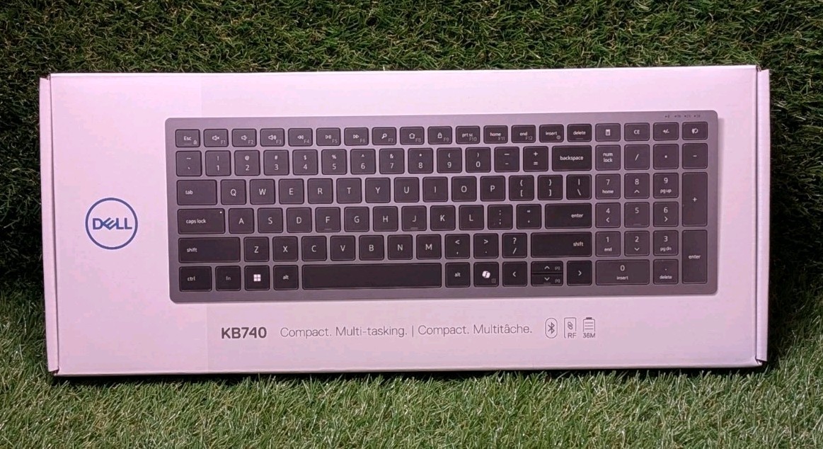 Dell Compact Multi-Device Wireless Keyboard KB740 - (KB740-GY-R-US)-884116434108