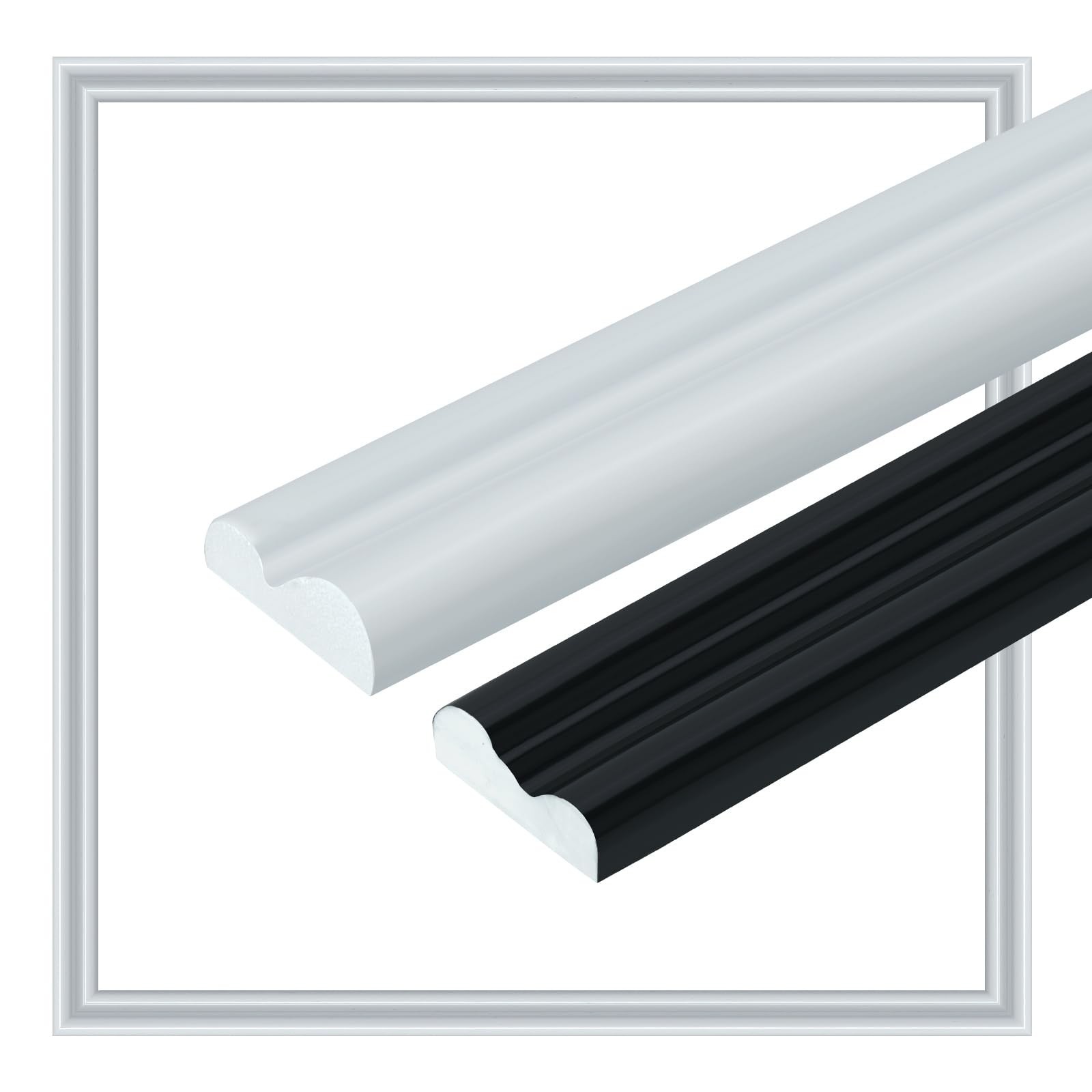 16.4FT Chair Rail Molding Peel and Stick,Flexible Molding Trim,Self Adhesive ...