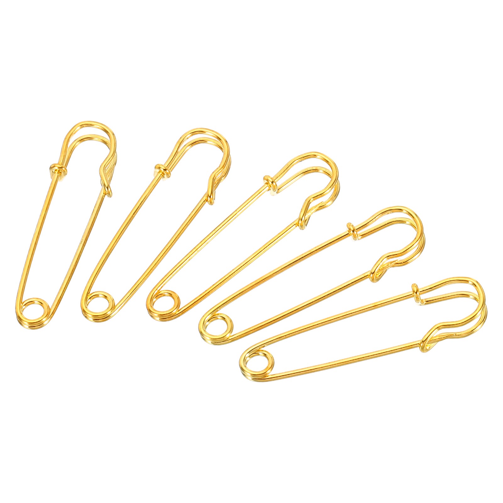 20Pcs Safety Pins 1.5 Inch Large Metal Sewing Pins Gold Tone