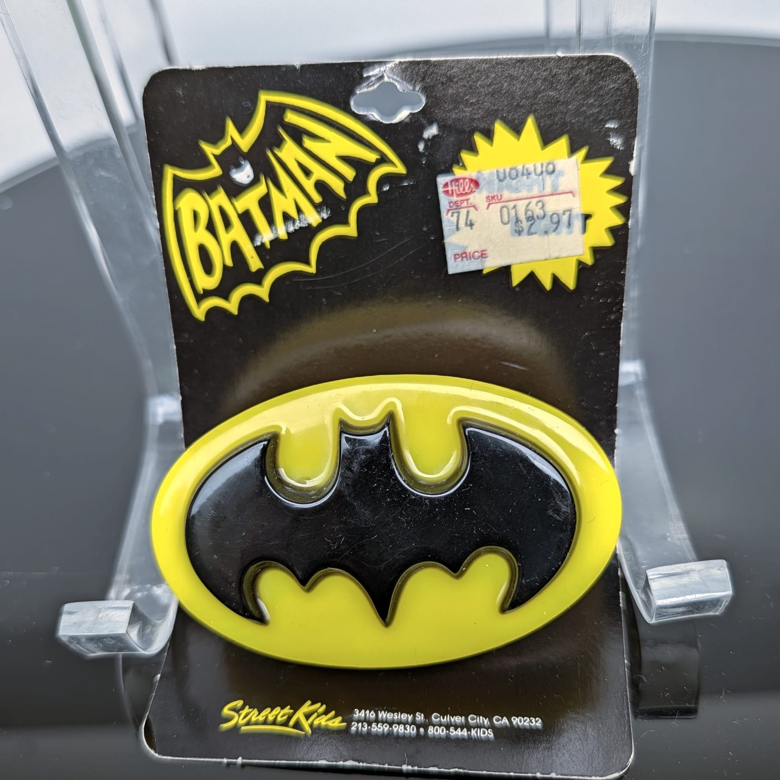 Batman Logo Neon Night Light Vintage 1990 DC Comics New On Card Works