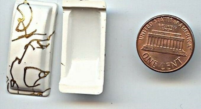 50pcs VINTAGE GOLD DRIZZLE 30X14mm RECTANGLE CABOCHONS 301A