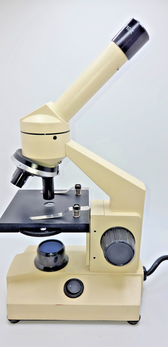 Vintage Student Microscope WF10X Eyepiece 4X 10X 40X Objectives (#0008)