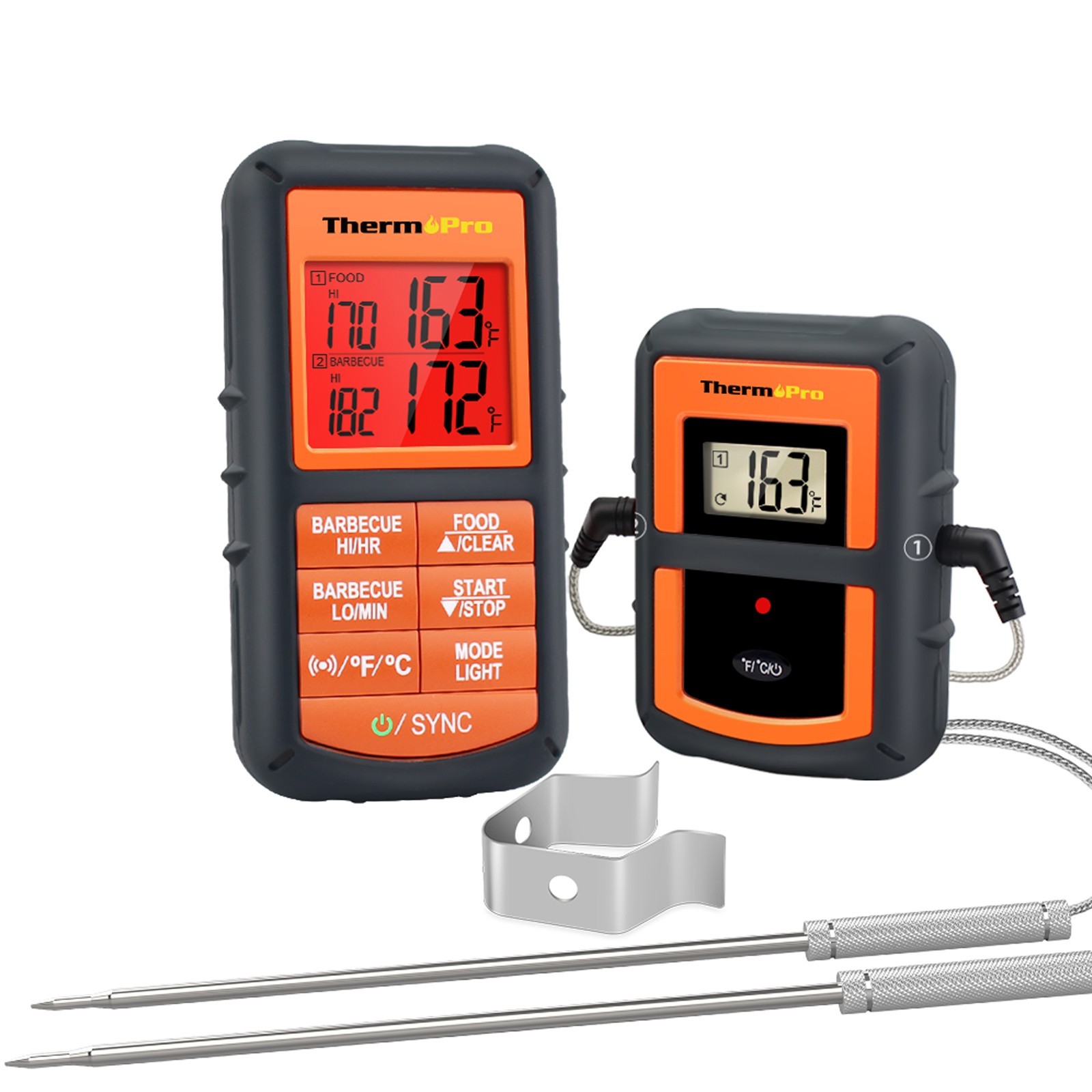 TempPro TP08S Wireless Dual Probe Meat Thermometer 500ft Remote for BBQ Smoker