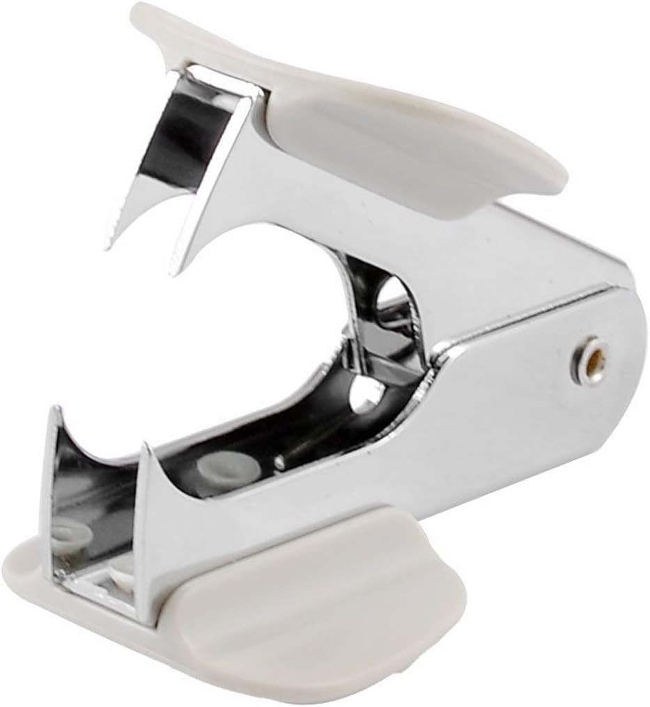 White Steel Pine Style Staple Remover for 24/6 26/6 Staples Office Supply