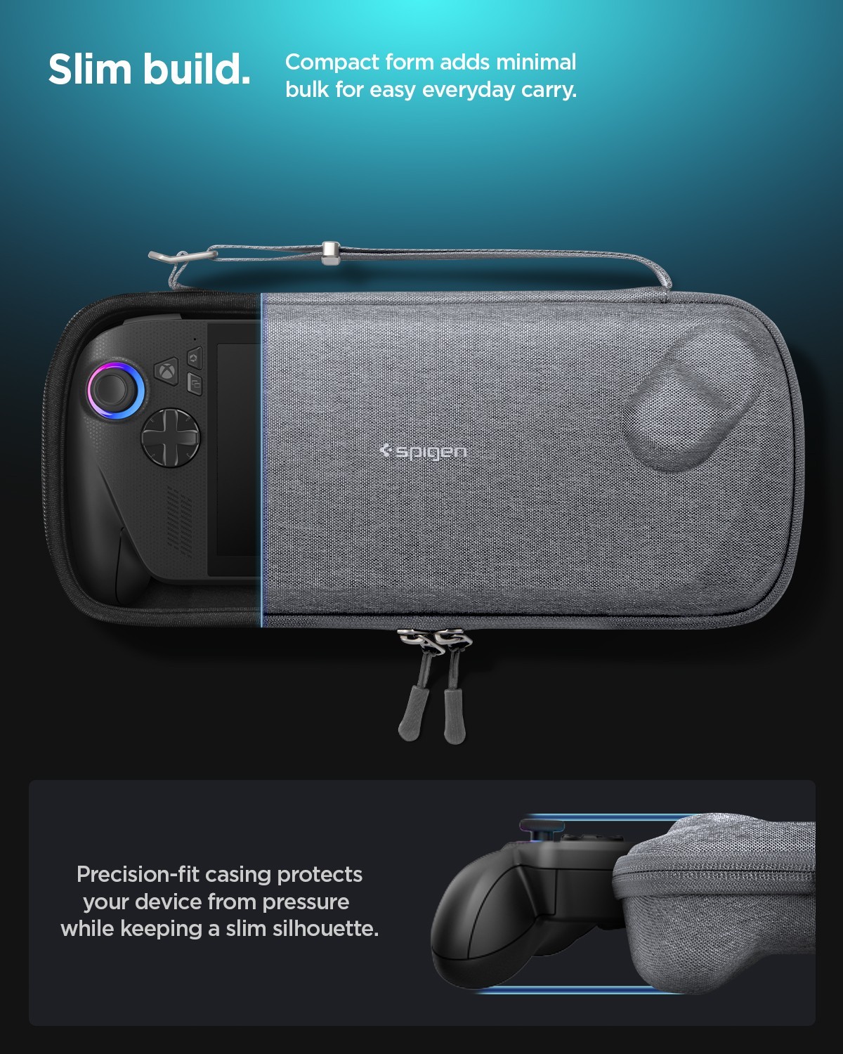 For 7" Gaming Handheld Console | Spigen Klasden Pouch Carrying Case