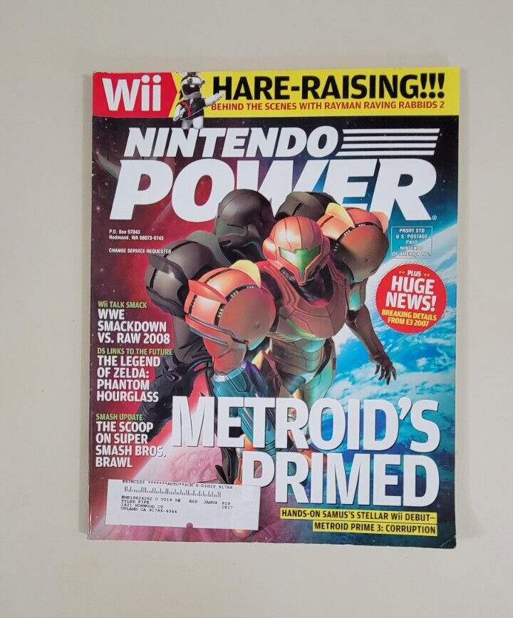 Nintendo Power Magazine  #219 Sept 2007 Metroid Prime, Zelda W/ Poster Insert