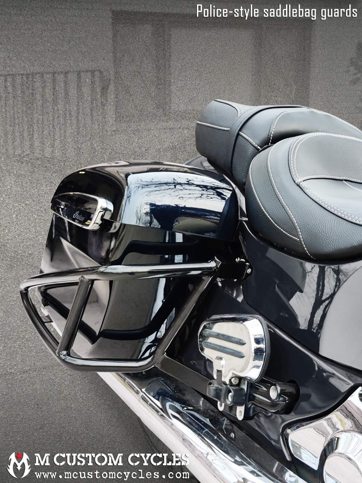 Police-Style Saddlebag Guards - Indian Chieftain, Roadmaster, Springfield, Chief